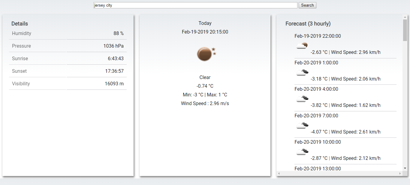 weather application image